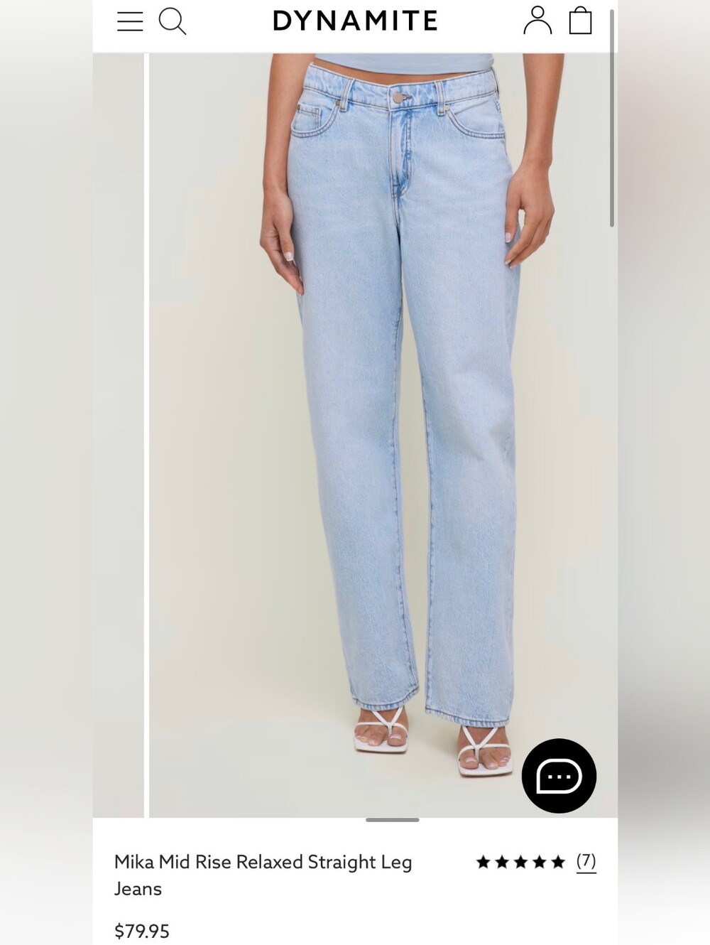Dynamite Mika Mid Rise Relaxed Straight Leg Jeans sz 14/32